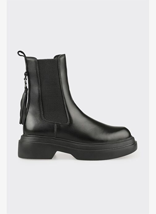 Siyah Deri Kadın Günlük Bot - Görsel 2