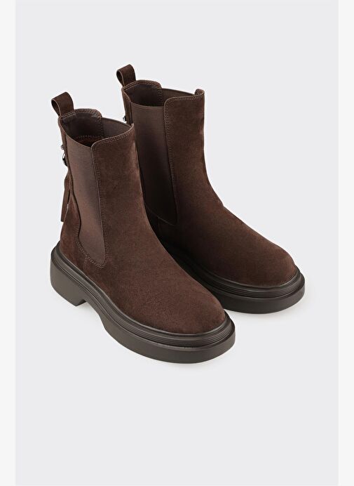 Kahve Deri Kadın Günlük Bot - Görsel 3