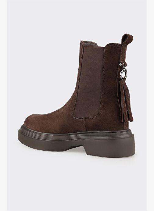 Kahve Deri Kadın Günlük Bot - Görsel 4