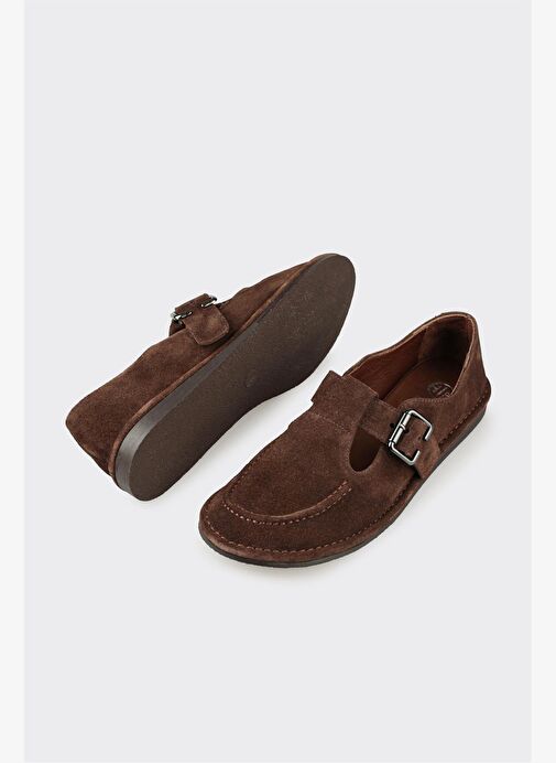 Kahve Deri Kadın Günlük Ayakkabı - Görsel 4