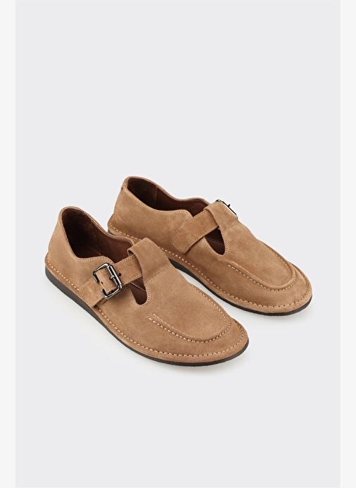 Taba Deri Kadın Günlük Ayakkabı - Görsel 3