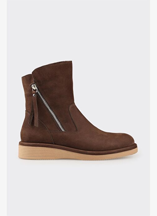 Kahve Deri Kadın Günlük Spor Bot - Görsel 2