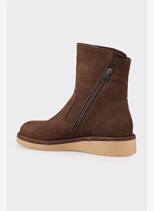 Kahve Deri Kadın Günlük Spor Bot - Görsel 4