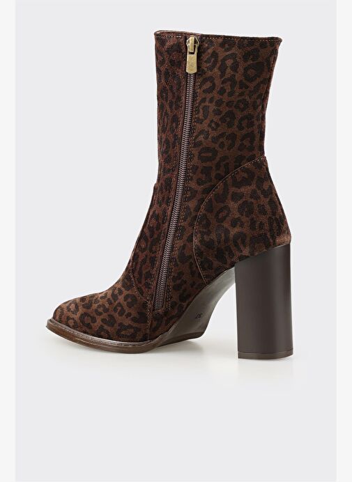 Elle Elle Belirsiz Kahve Hayvan Desenli Deri Kadın Yüksek Topuk Bot Boyner'de! Belirsiz - 4. görsel