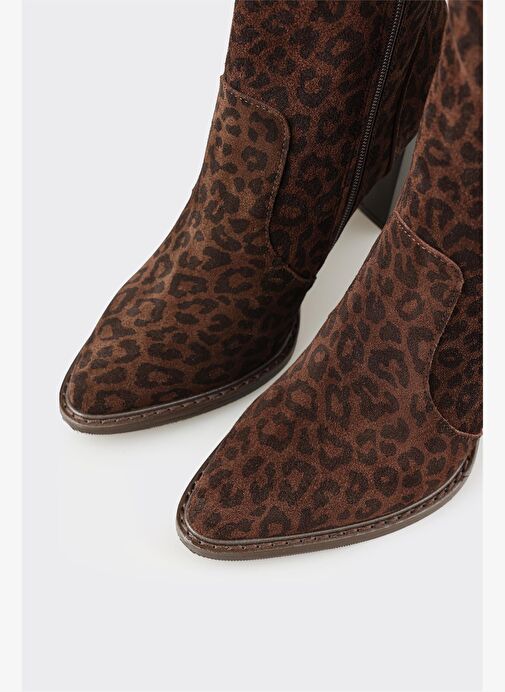 Elle Elle Belirsiz Kahve Hayvan Desenli Deri Kadın Yüksek Topuk Bot Boyner'de! Belirsiz - 5. görsel