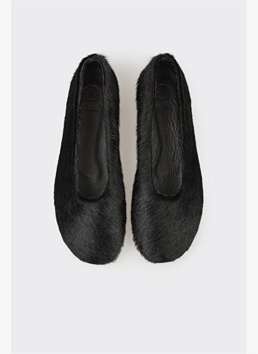 Siyah Deri Kadın Günlük Ayakkabı - Görsel 5