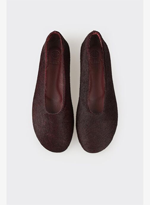 Bordo Deri Kadın Günlük Ayakkabı - Görsel 5