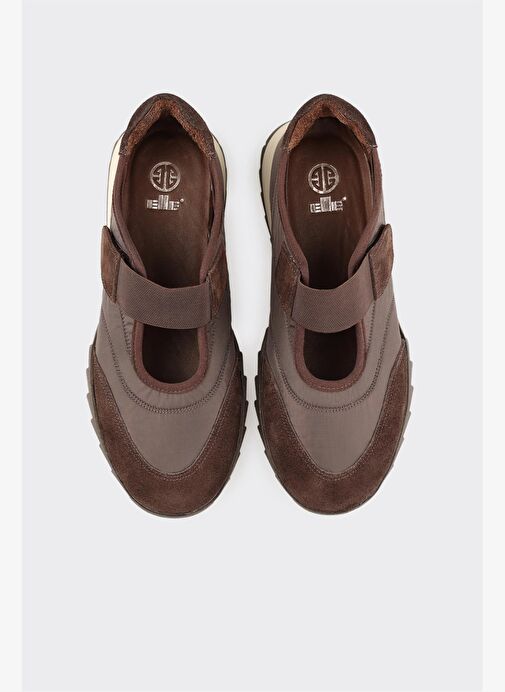 Kahve Deri Kadın Spor Ayakkabı - Görsel 7