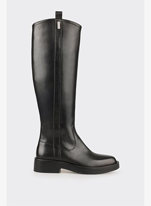 Siyah Deri Kadın Çizme - Görsel 2