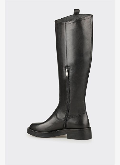 Siyah Deri Kadın Çizme - Görsel 4