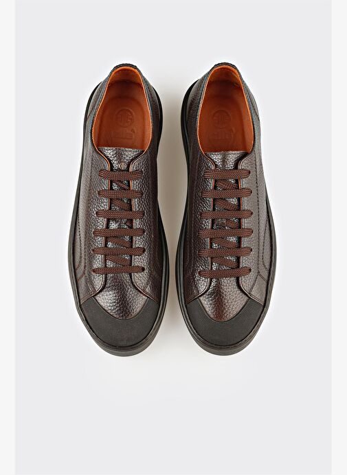 Kahve Deri Erkek Spor Ayakkabı - Görsel 5