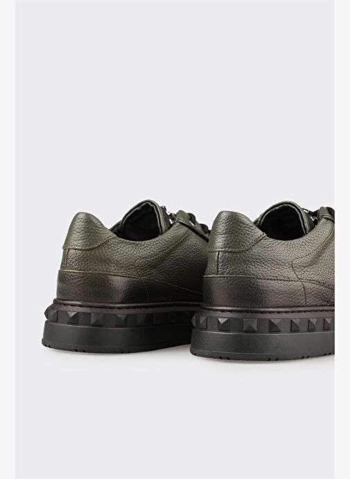 Haki Deri Erkek Spor Ayakkabı - Görsel 6