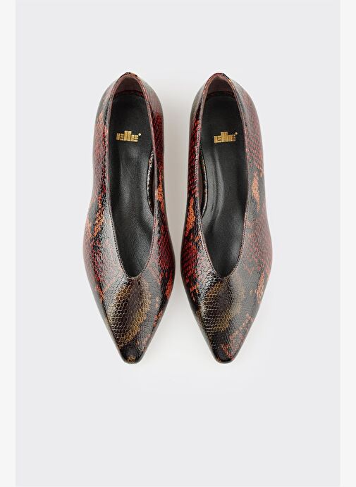 Kahve Hayvan Desenli Deri Kadın Günlük Ayakkabı - Görsel 5