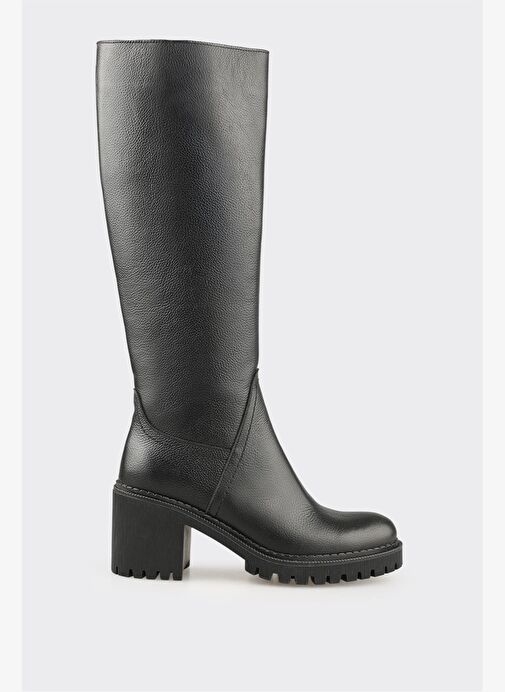 Siyah Deri Kadın Çizme - Görsel 2