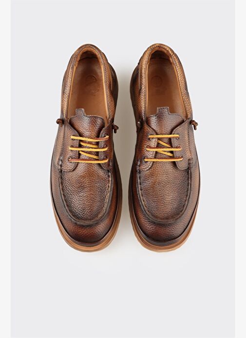 Taba Deri Erkek Günlük Ayakkabı - Görsel 5