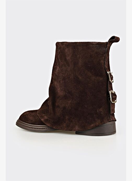 Kahve Deri Kadın Günlük Bot - Görsel 4