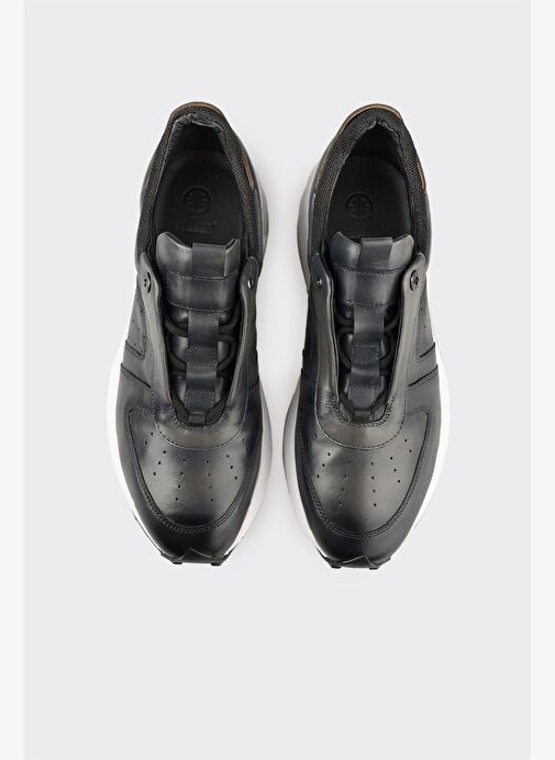 Antrasit Deri Erkek Spor Ayakkabı - Görsel 5
