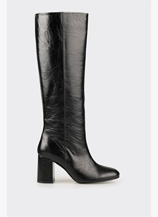 Siyah Deri Kadın Çizme - Görsel 2