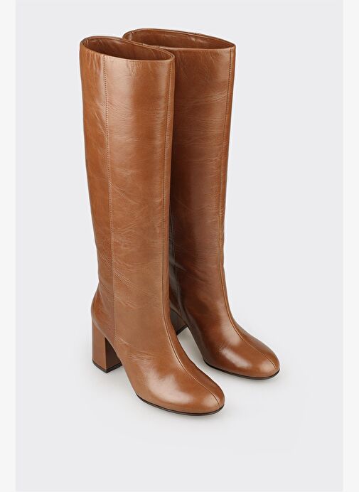 Taba Deri Kadın Çizme - Görsel 3