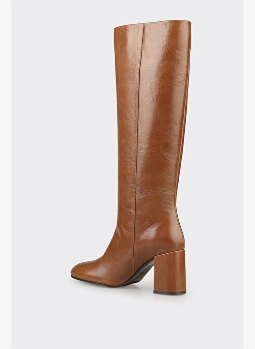 Taba Deri Kadın Çizme - Görsel 4