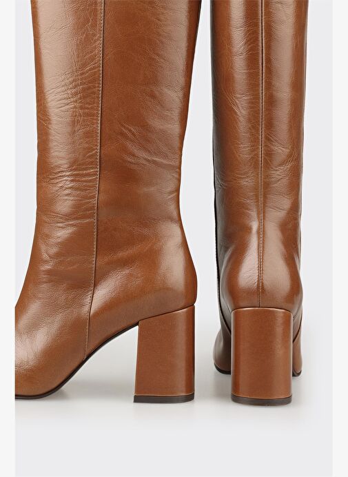 Taba Deri Kadın Çizme - Görsel 5