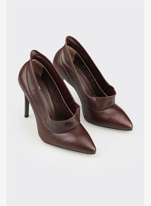 Elle Elle Belirsiz Kahve Deri Kadın Yüksek Topuk Ayakkabı Boyner'de! Belirsiz - 3. görsel