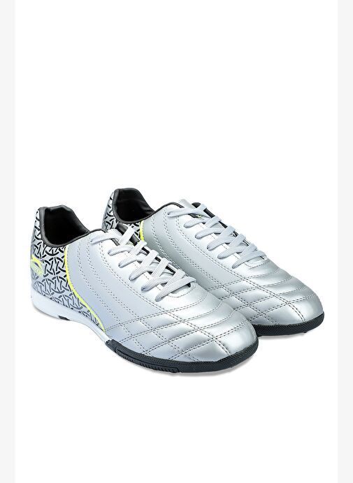 Slazenger HINO HS Erkek Halı Saha Gri / Siyah Futbol Ayakkabısı - Görsel 4
