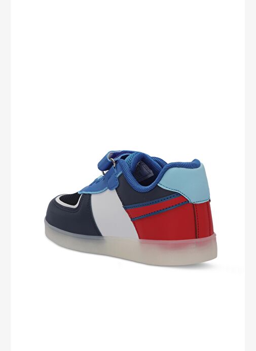 Slazenger PERLE Erkek Çocuk Cırt Cırtlı Lacivert / Beyaz Sneaker - Görsel 4