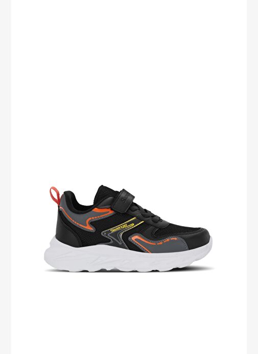 Slazenger KAROLIS Erkek Çocuk Cırt Cırtlı Siyah / Turuncu Günlük Spor Ayakkabısı - Görsel 2