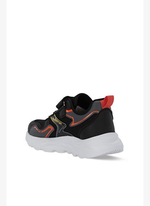 Slazenger KAROLIS Erkek Çocuk Cırt Cırtlı Siyah / Turuncu Günlük Spor Ayakkabısı - Görsel 4