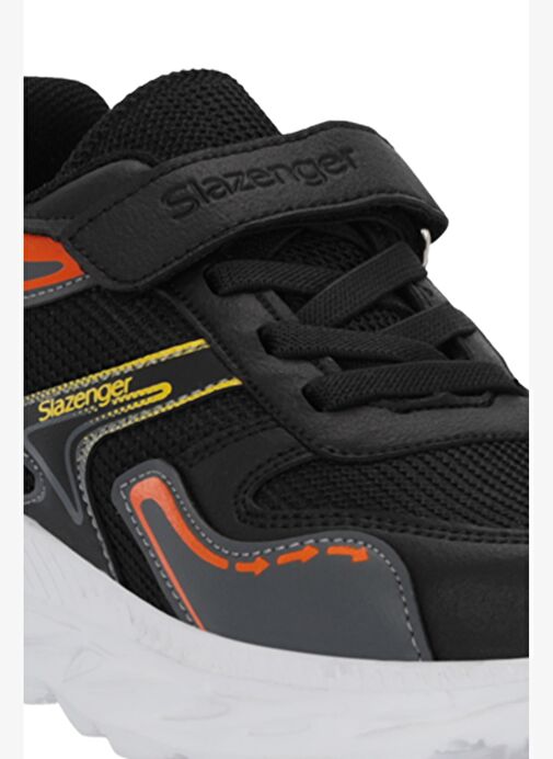 Slazenger KAROLIS Erkek Çocuk Cırt Cırtlı Siyah / Turuncu Günlük Spor Ayakkabısı - Görsel 5