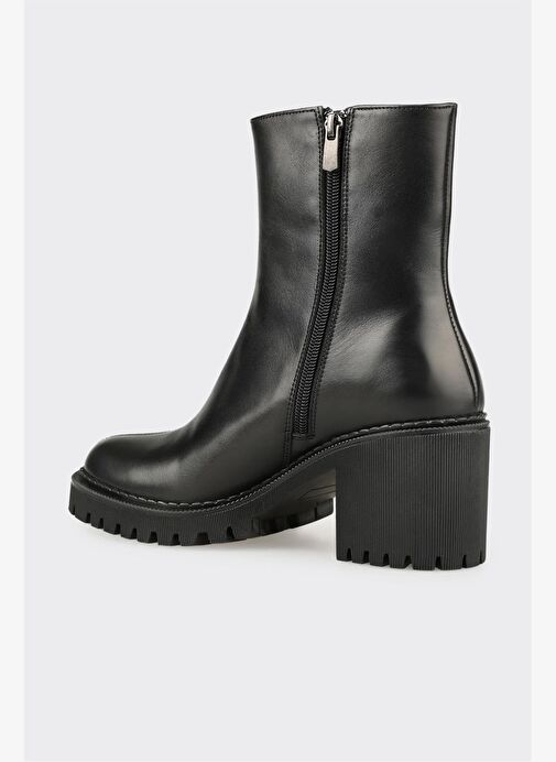Siyah Deri Kadın Günlük Bot - Görsel 4