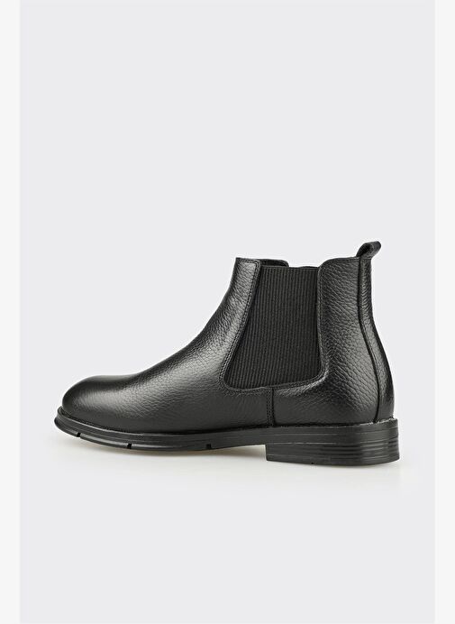 Siyah Deri Erkek Günlük Bot - Görsel 4