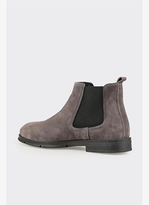 Antrasit Deri Erkek Günlük Bot - Görsel 4