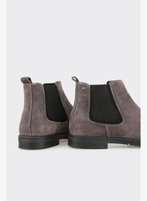 Antrasit Deri Erkek Günlük Bot - Görsel 5