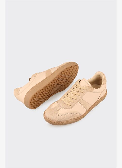 Naturel Deri Kadın Spor Ayakkabı - Görsel 4