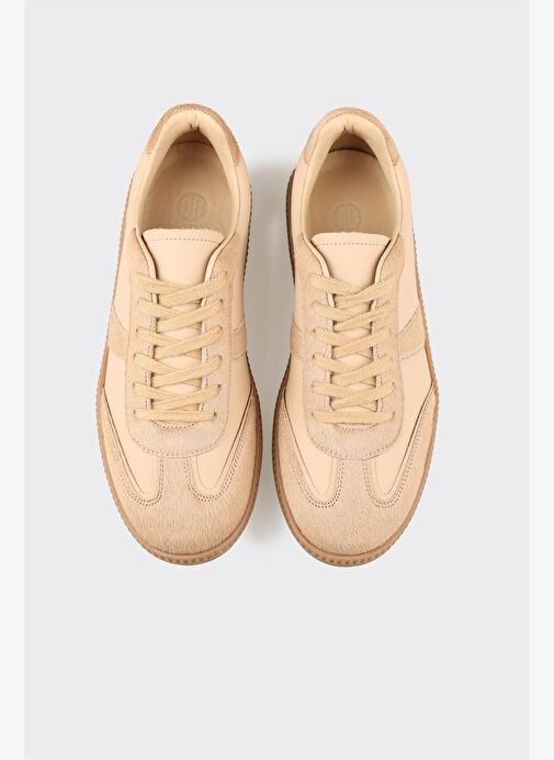 Naturel Deri Kadın Spor Ayakkabı - Görsel 5