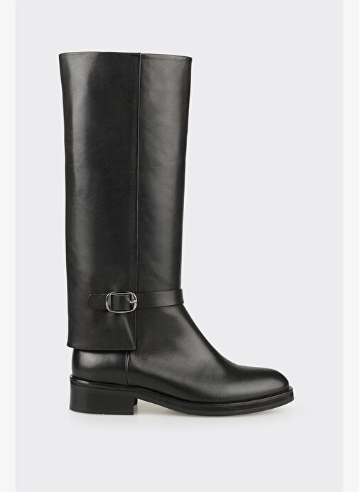 Siyah Deri Kadın Çizme - Görsel 2