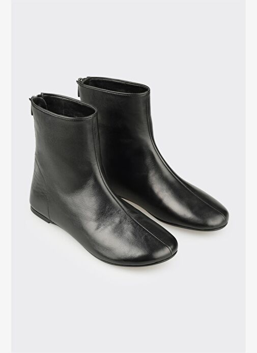 Siyah Deri Kadın Günlük Bot - Görsel 3