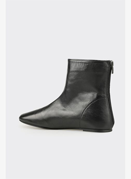 Siyah Deri Kadın Günlük Bot - Görsel 4