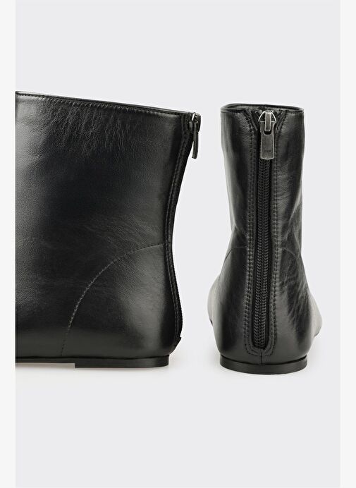 Siyah Deri Kadın Günlük Bot - Görsel 5