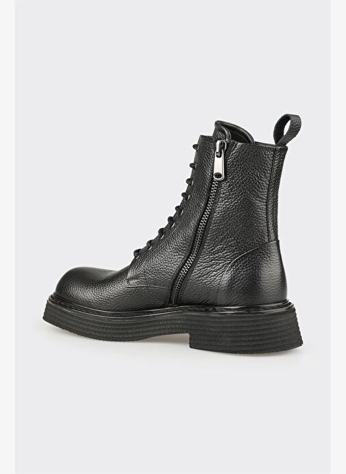 Siyah Deri Erkek Günlük Bot - Görsel 4