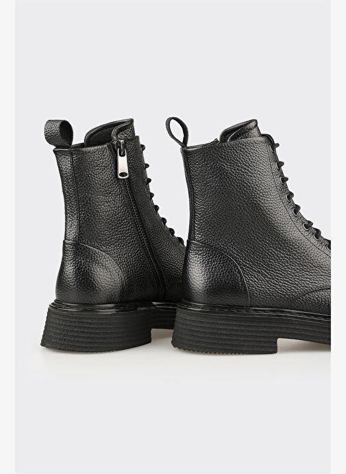 Siyah Deri Erkek Günlük Bot - Görsel 5