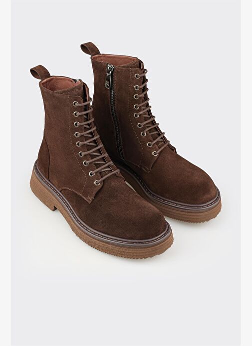 Kahve Deri Erkek Günlük Bot - Görsel 3