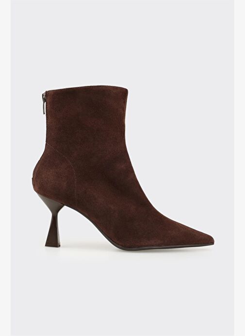 Kahve Deri Kadın Klasik Bot - Görsel 2