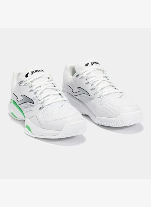Joma TM100W2502C Master Erkek Toprak Kort Tenis Ayakkabısı - Beyaz - Görsel 6