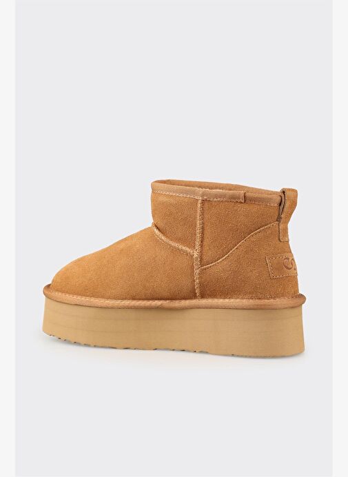 Camel Deri Kadın Günlük Bot - Görsel 4