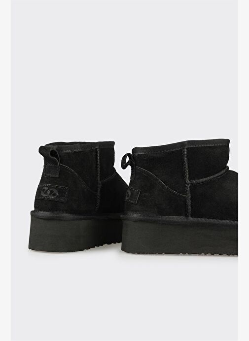 Siyah Deri Kadın Günlük Bot - Görsel 5