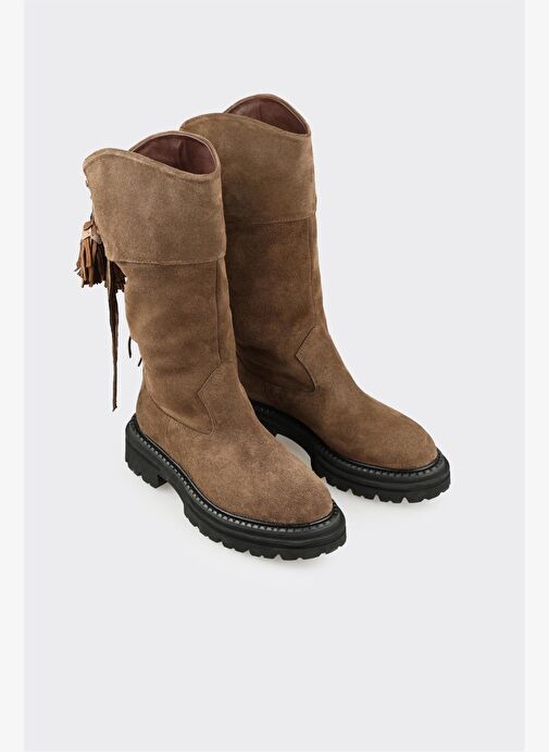 Haki Deri Kadın Günlük Bot - Görsel 3