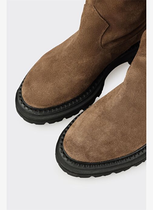 Haki Deri Kadın Günlük Bot - Görsel 5